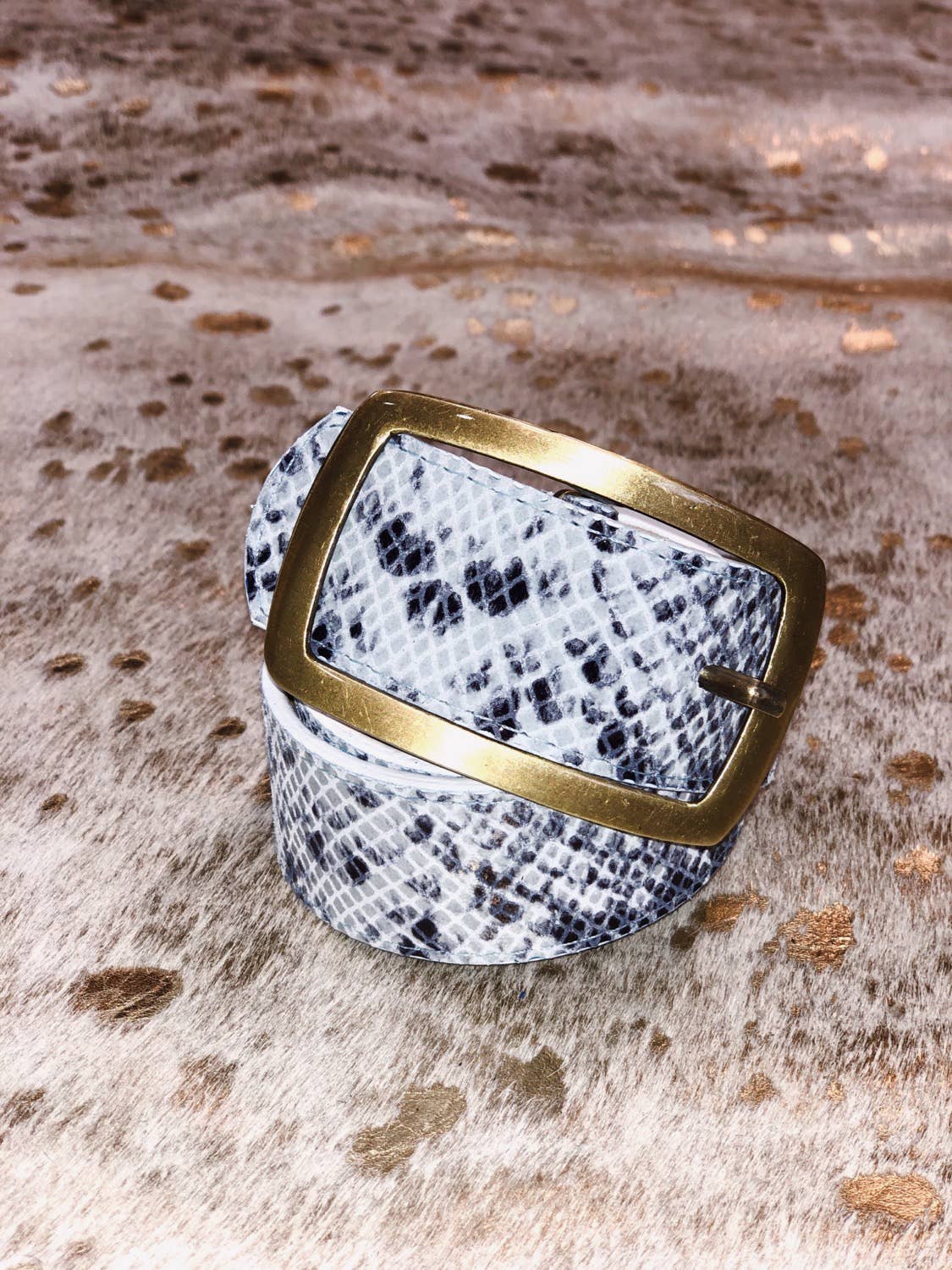 Kallyn Wide Exotic Print Belt