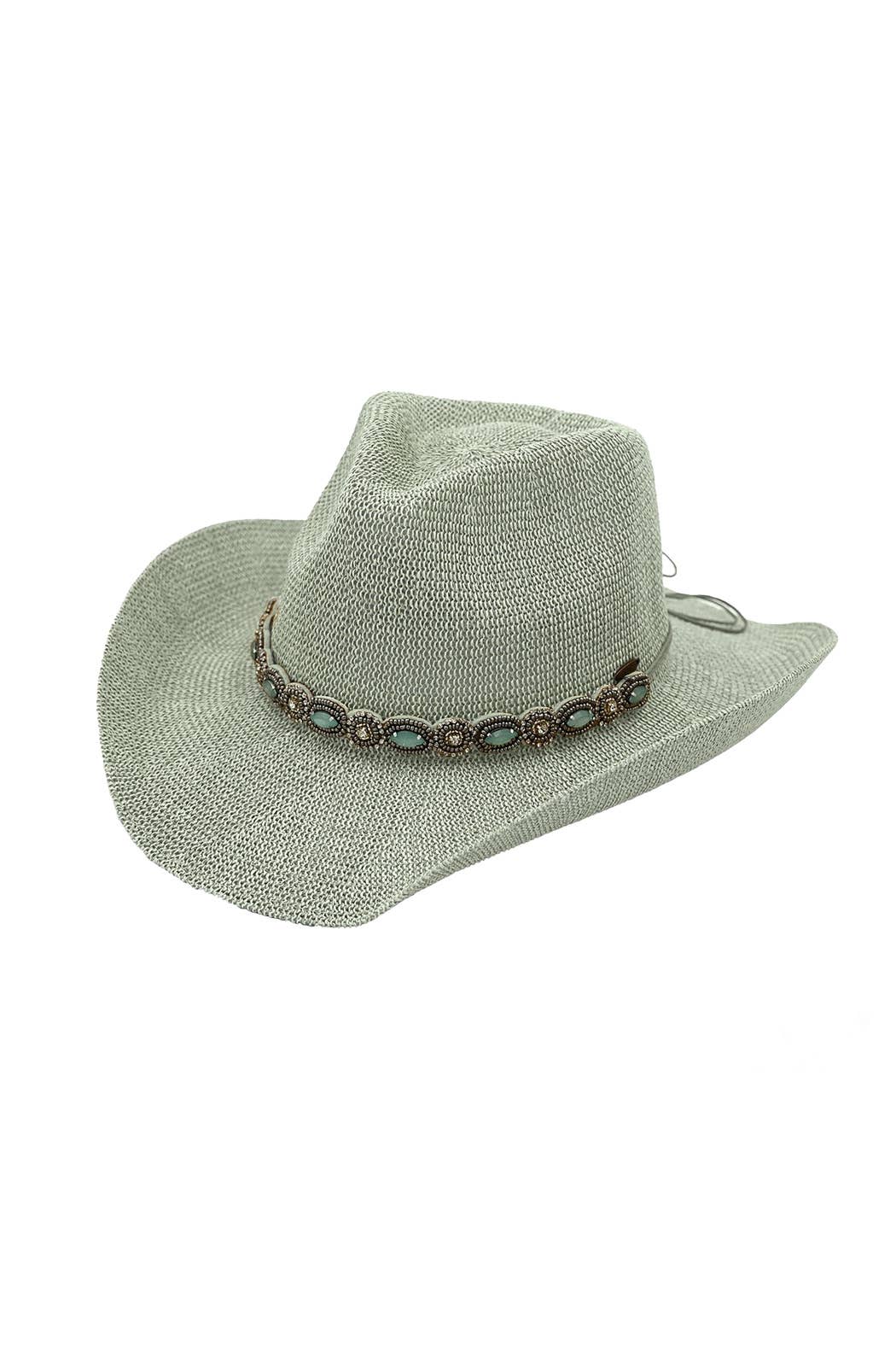 Jeweled Cowboy Straw Hat