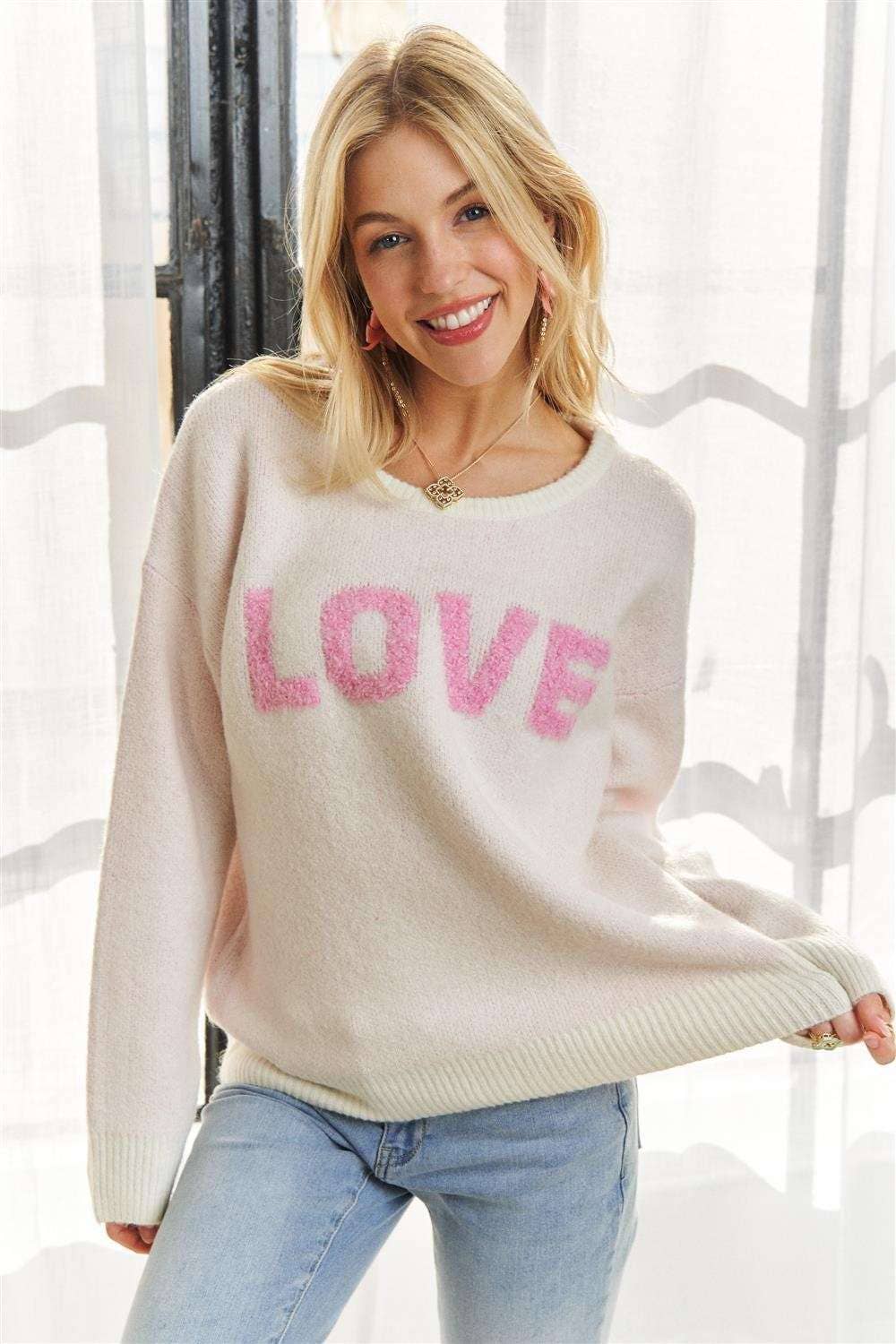 CESW3766-ALPHABET SHAPES LONG SLEEVES SWEATER