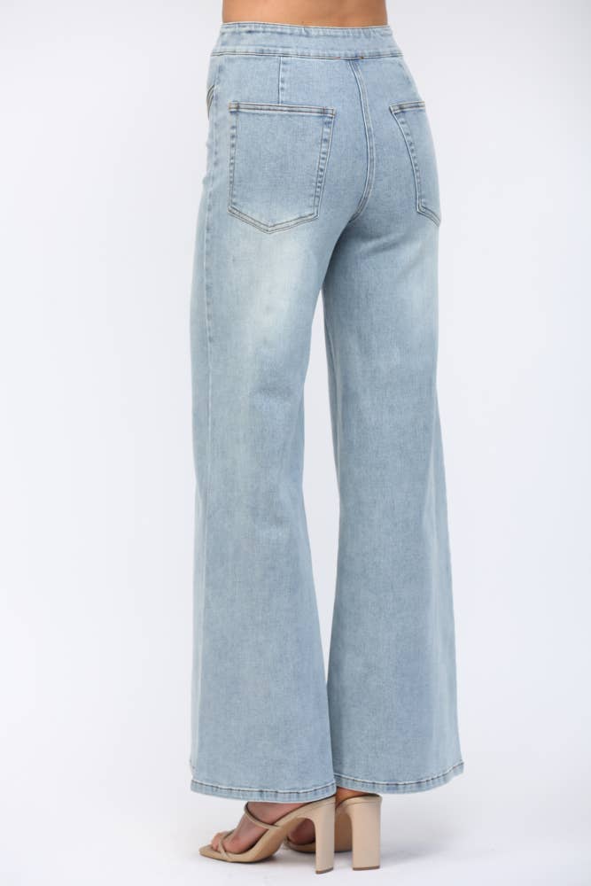 HIGH WAISTED WIDE LEG JEAN FP65050