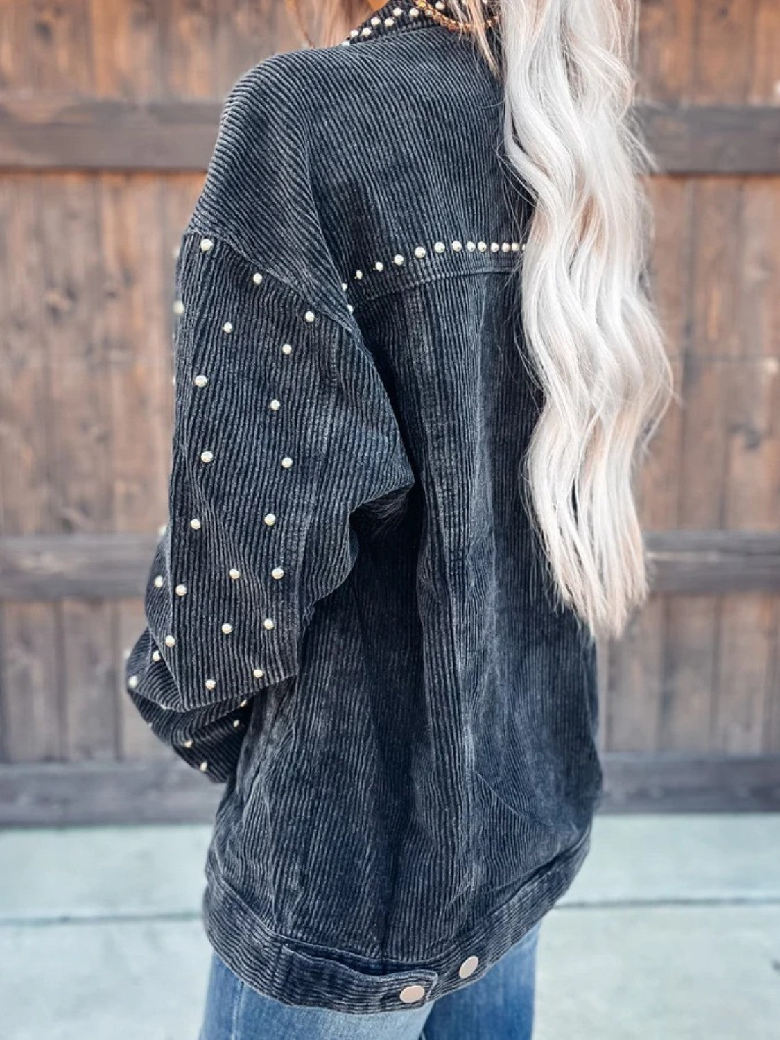 Studded Button Down Jacket