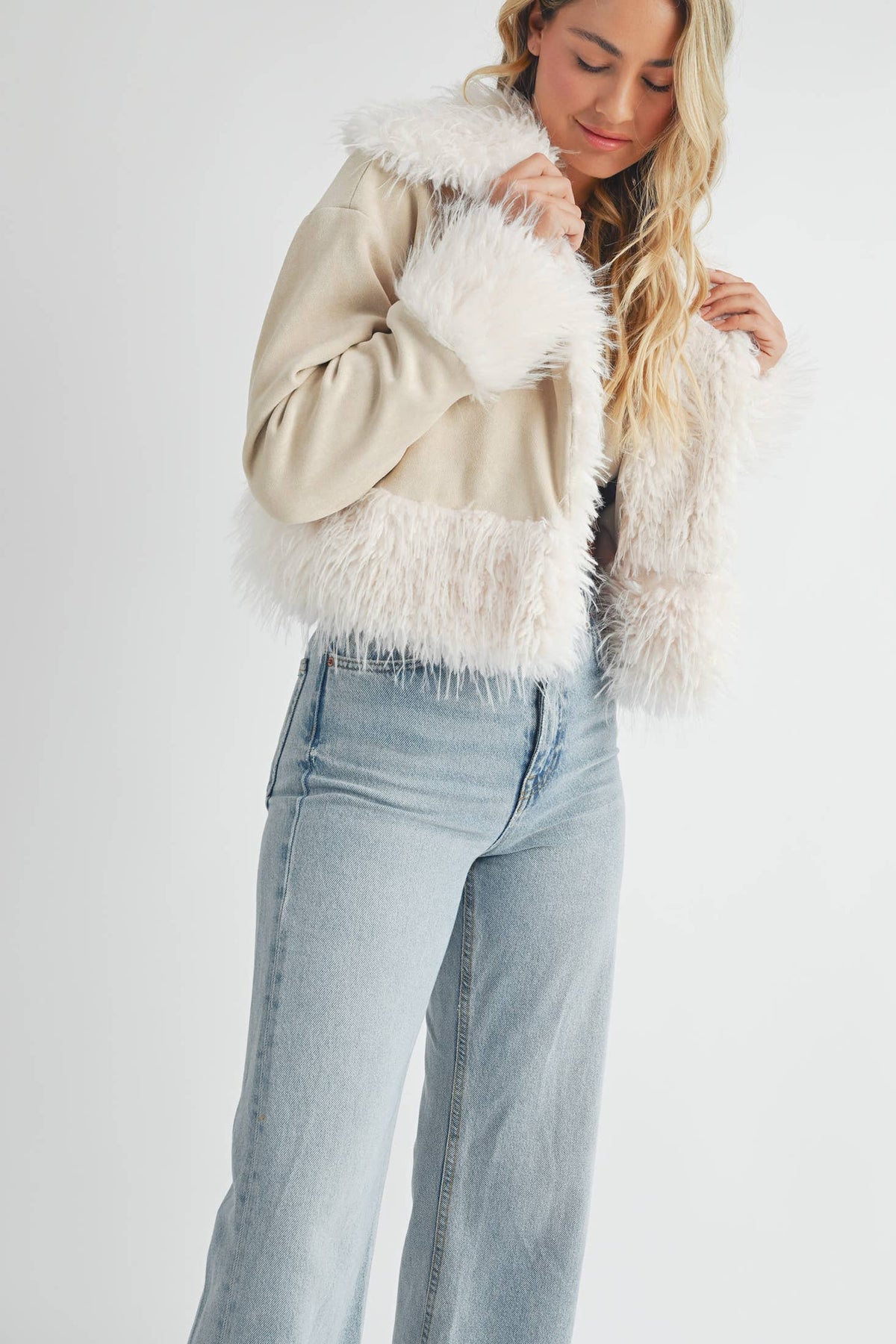 Faux Fur Trim Jacket