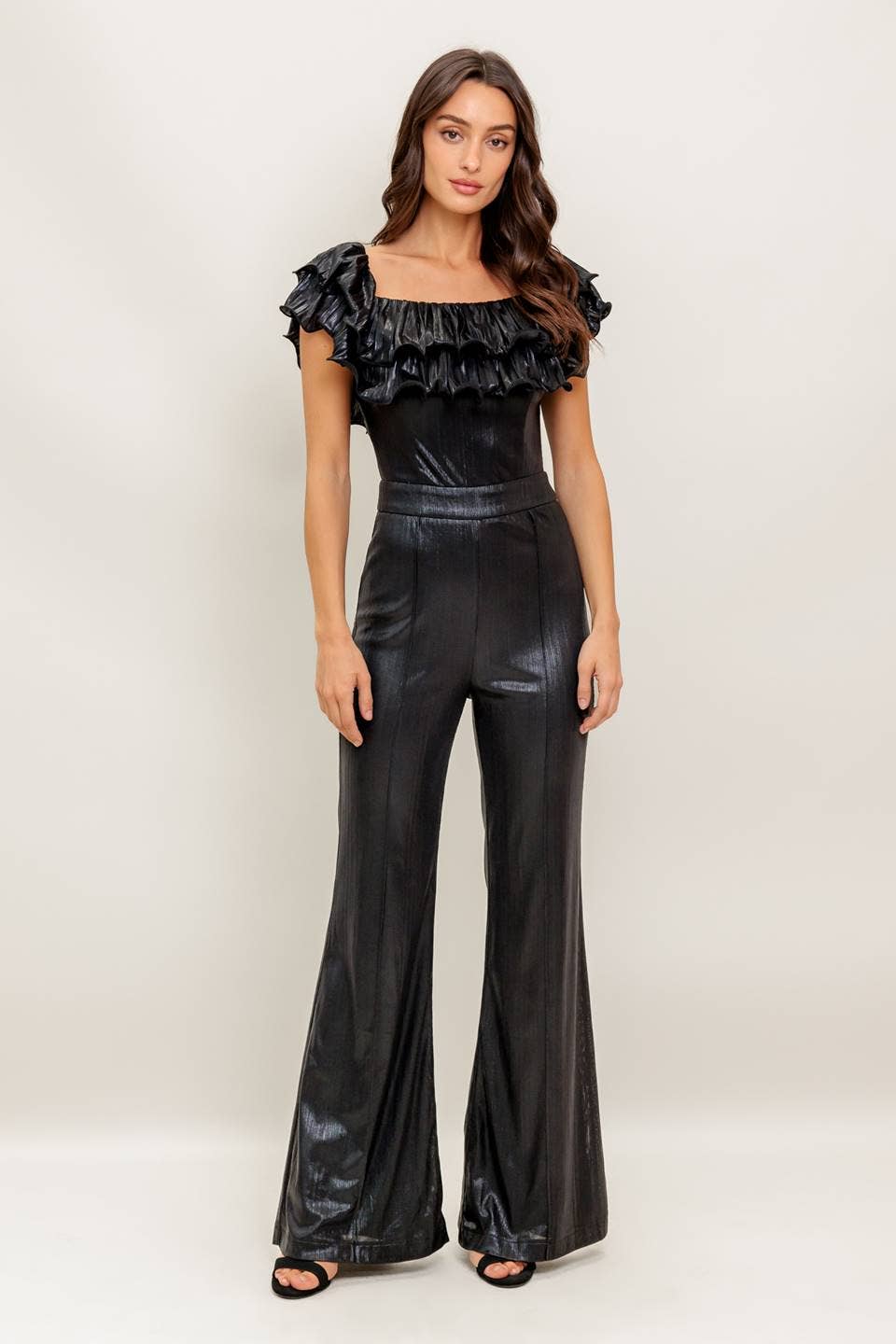 Coated Woven Jumpsuit