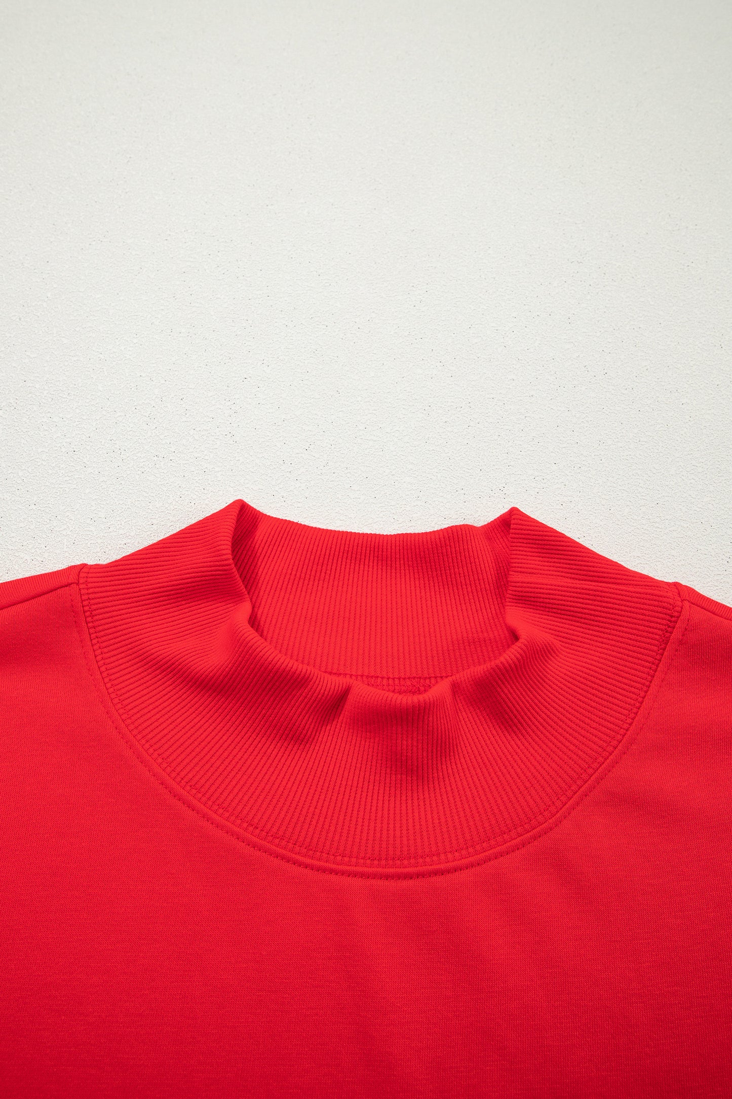 Phalaenopsis Solid Color High Neck Cap Sleeve Loose Top