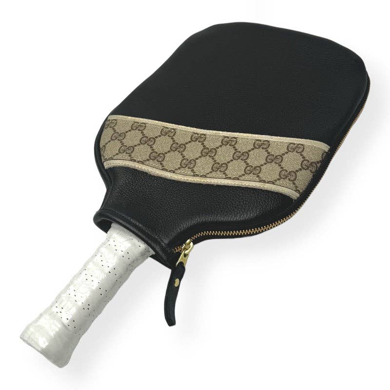 Upcycled LV, GG Posh Paddle Cover For Pickleball In Leather |