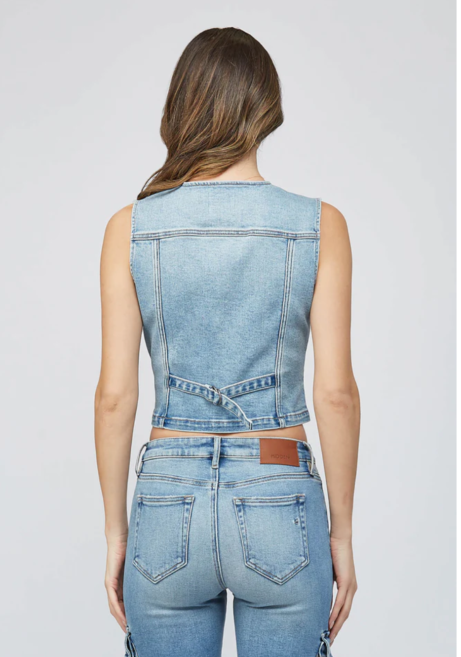 Rebel Light Wash Denim Vest