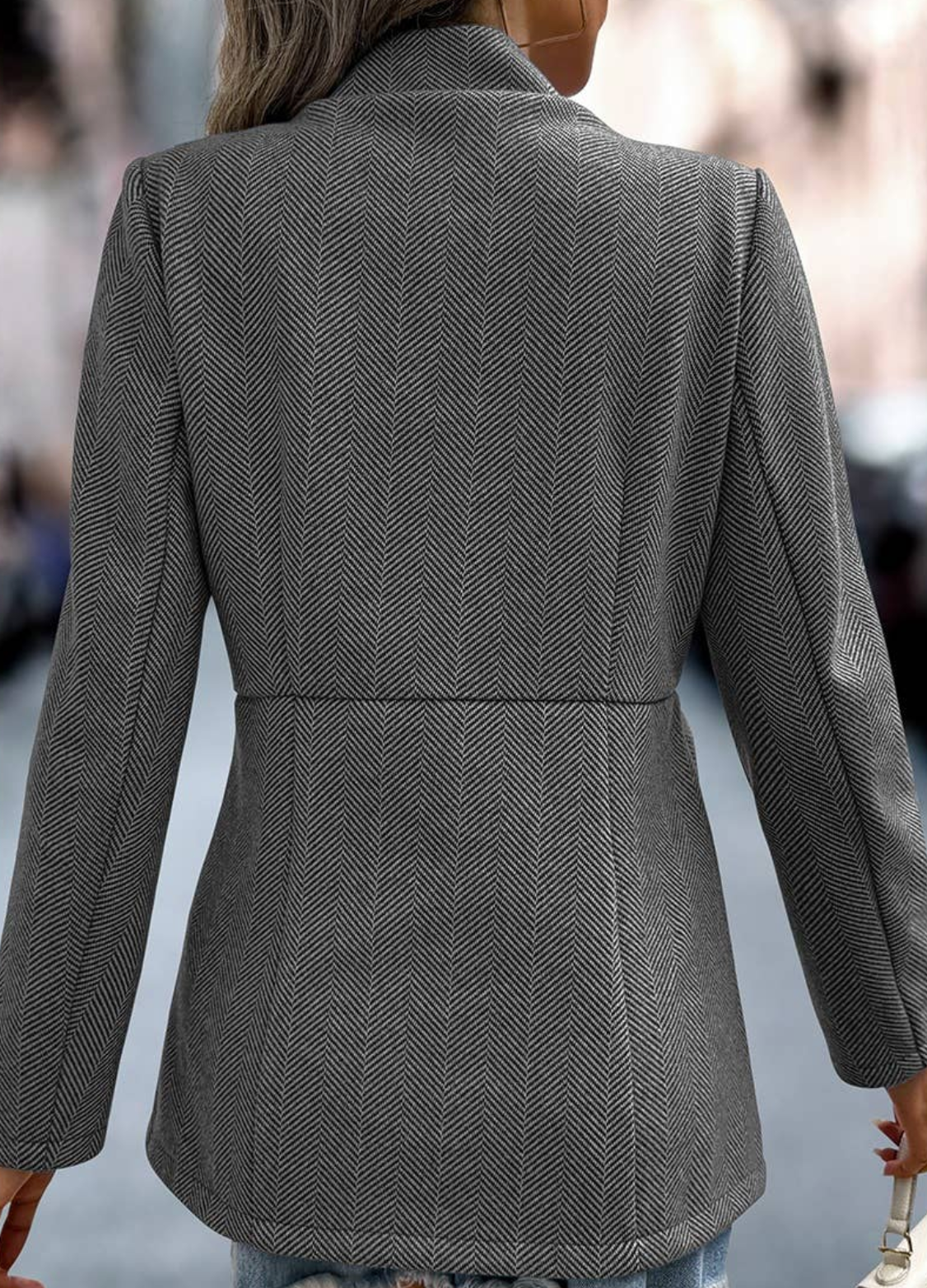 Long Sleeve Elegant Wool Coat