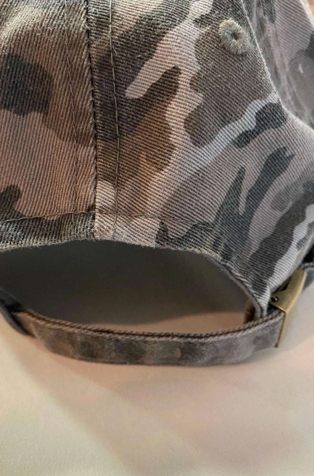 Up-Cycled Black Camo Cap