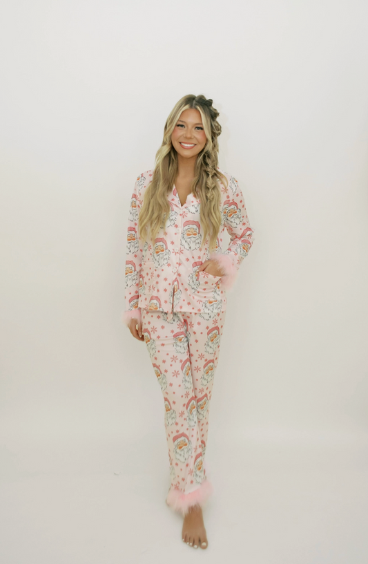 Pink Santa Pajama Set