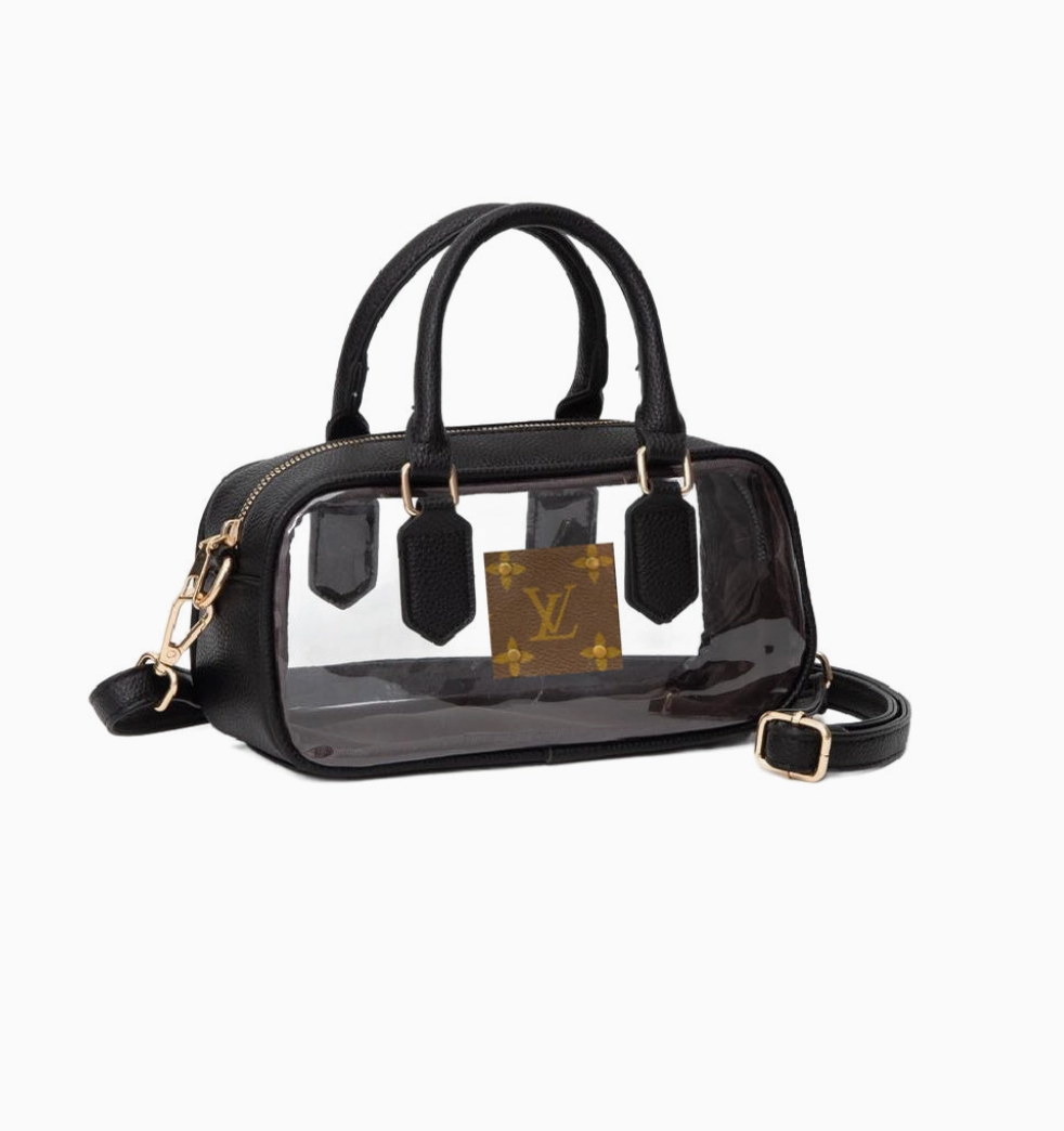 Upcycled Transparent Satchel Crossbody Bag