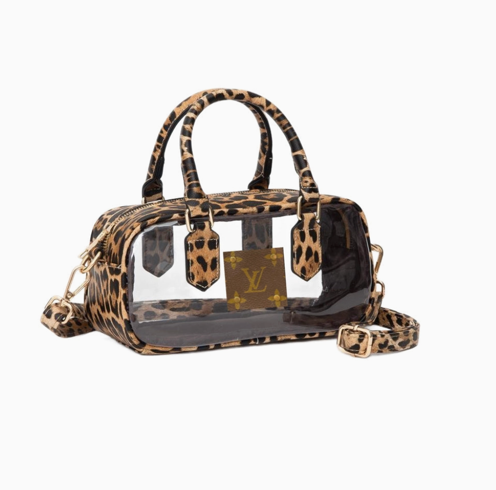 Upcycled Transparent Satchel Crossbody Bag