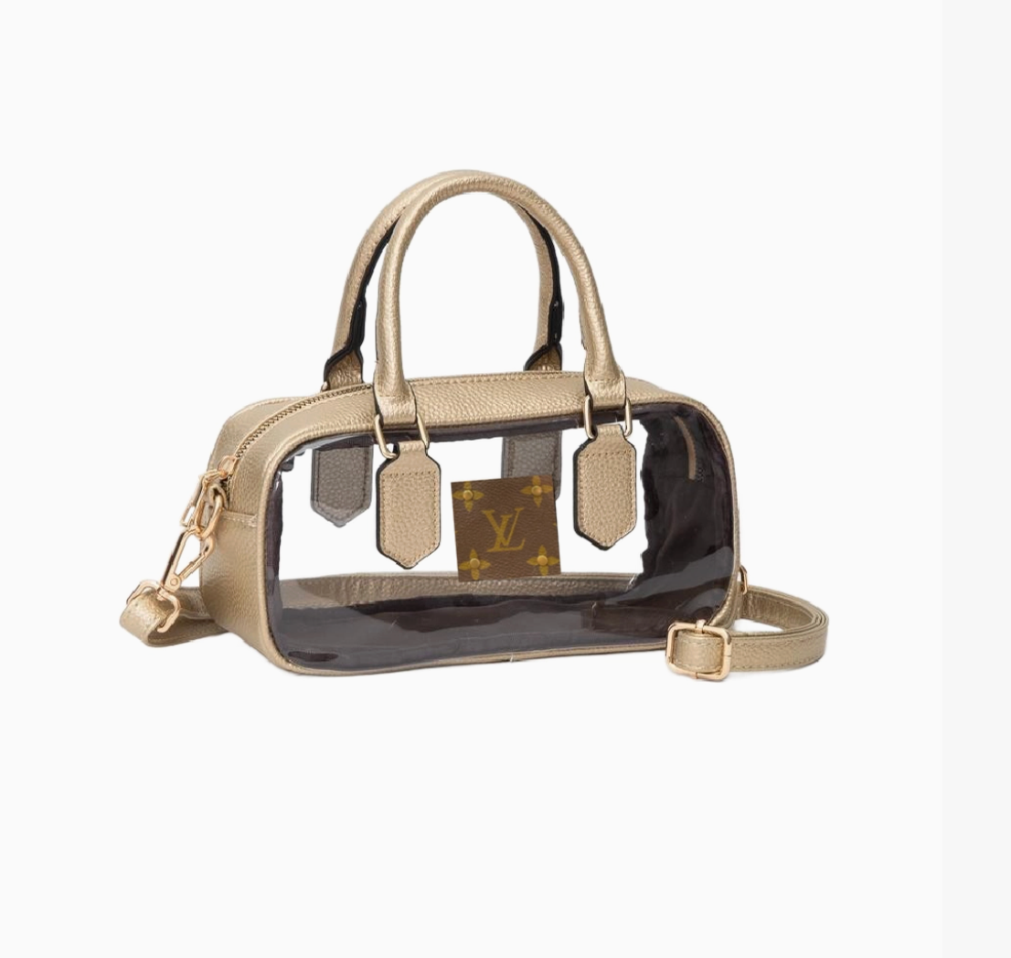 Upcycled Transparent Satchel Crossbody Bag