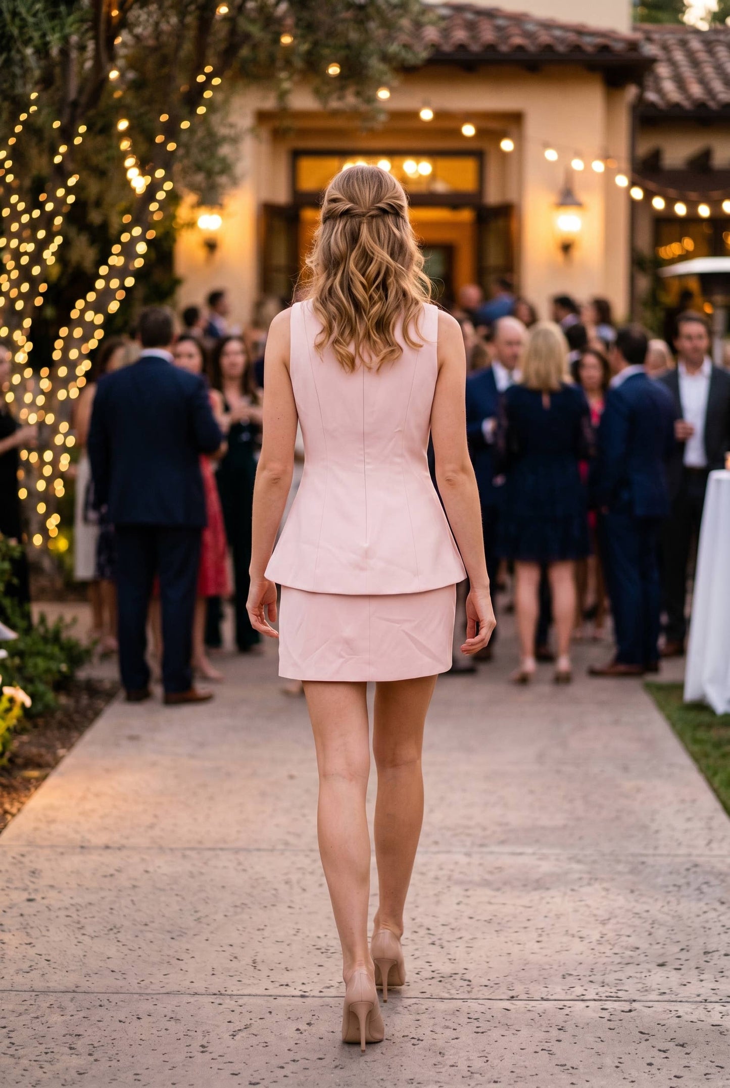 Structured Peplum Mini Dress.