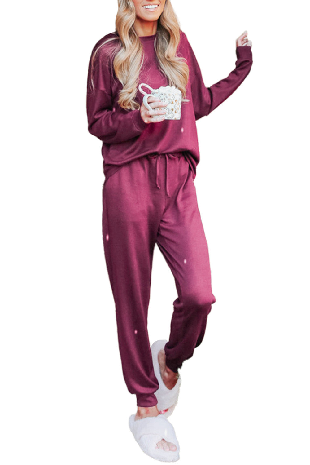 Long Sleeve Pullover & Jogger Pants Loungewear Set