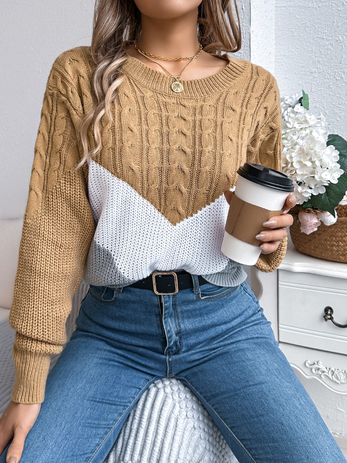 Gold Long Sleeve Sweater