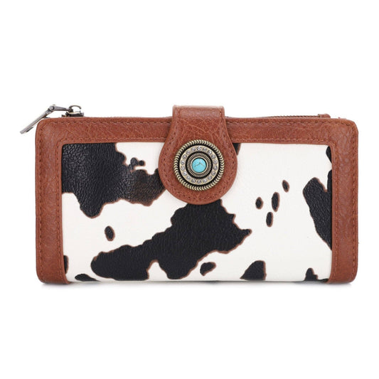 Cow Print Trifold Wallet
