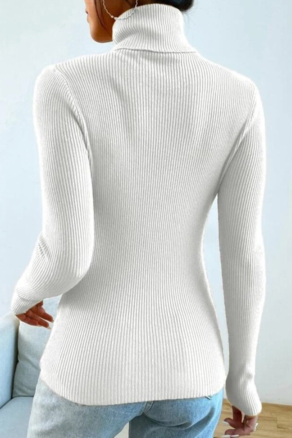 Turtleneck Pullover Knit Top