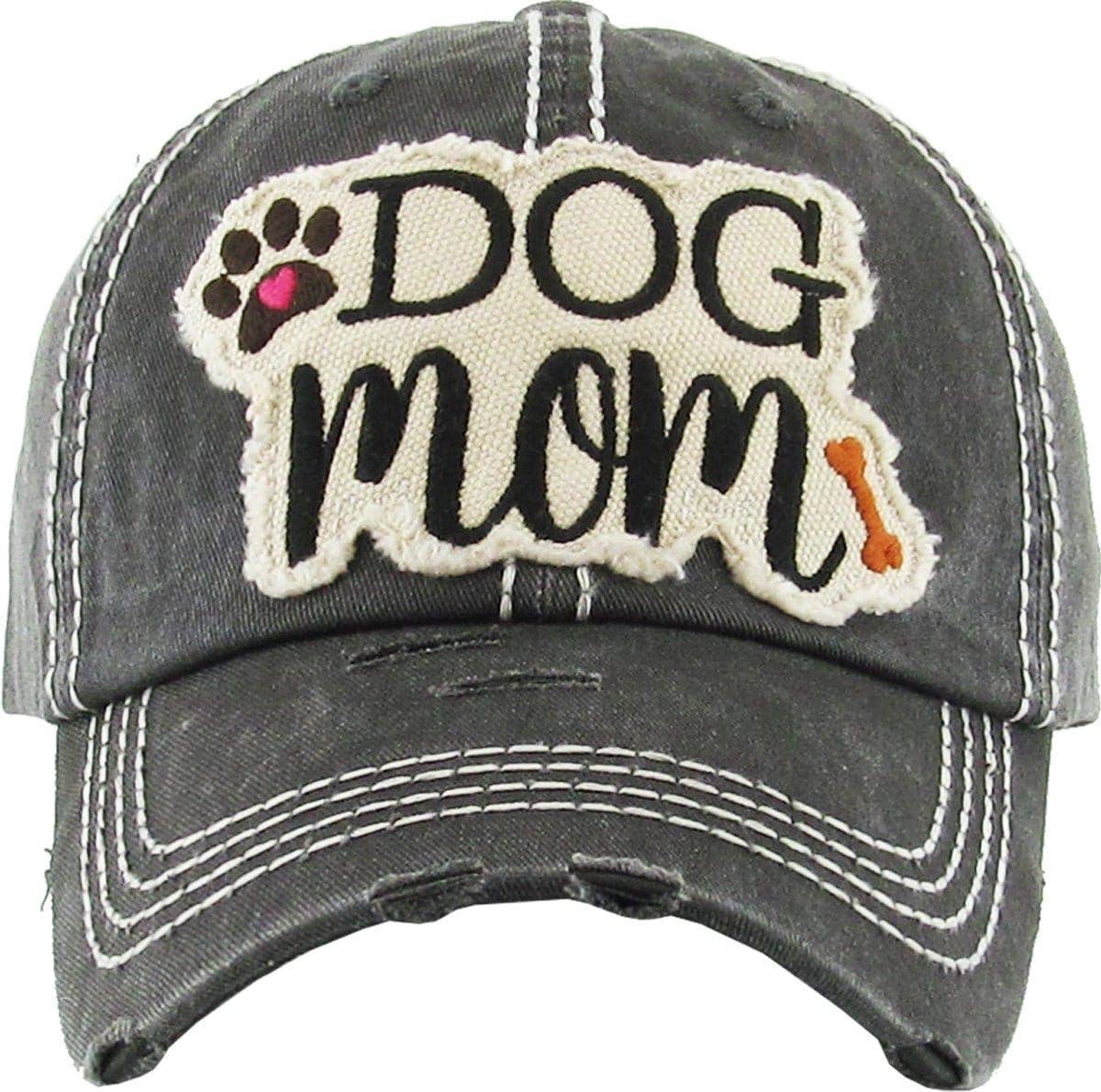 DOG MOM Washed Vintage Premium Cotton Cap
