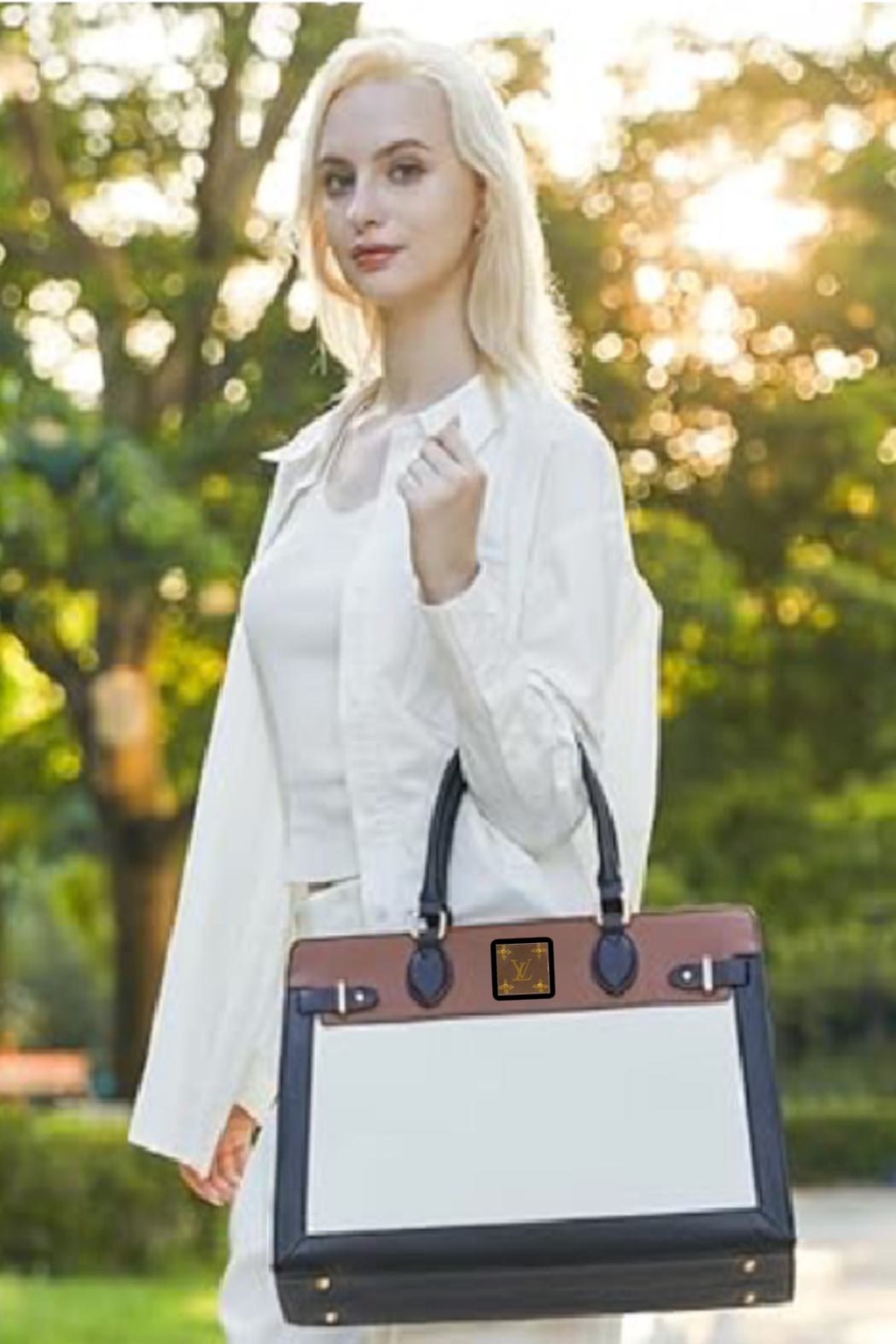 Upcycled 3 Tone Laptop Bag