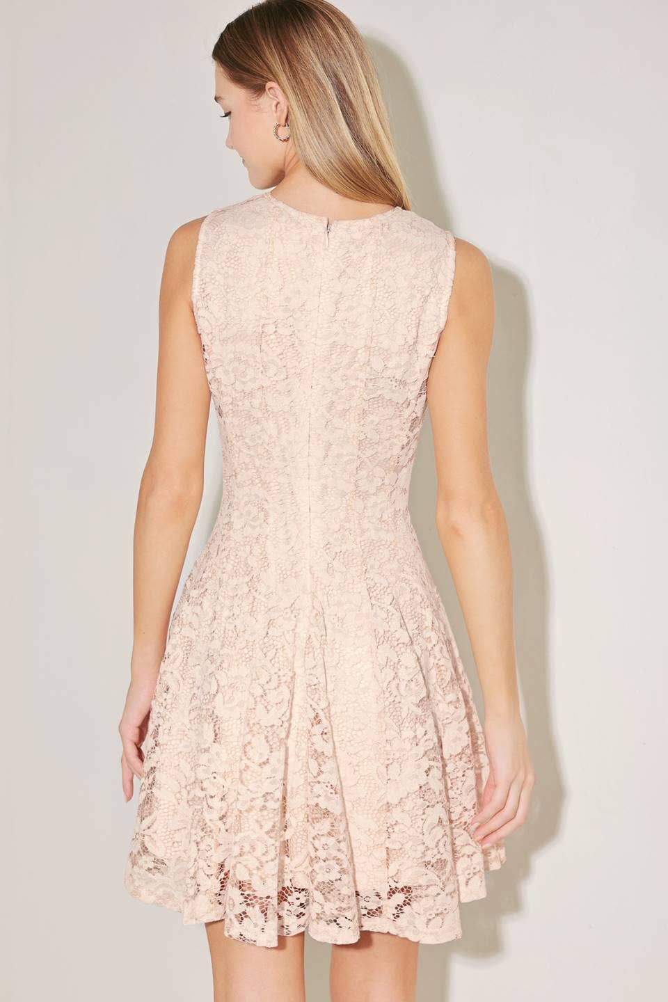 Lace Mini Dress - Soft Pink