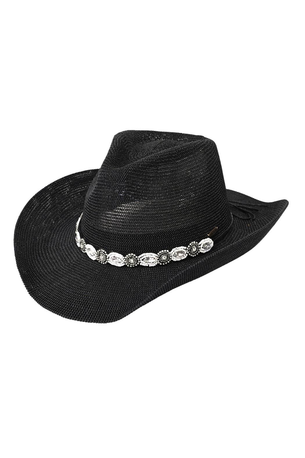Jeweled Cowboy Straw Hat