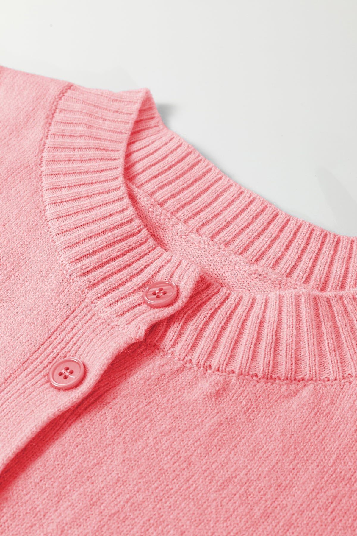 Lavendula 3/4 Sleeve Boxy Knit Button Down Sweater Cardigan