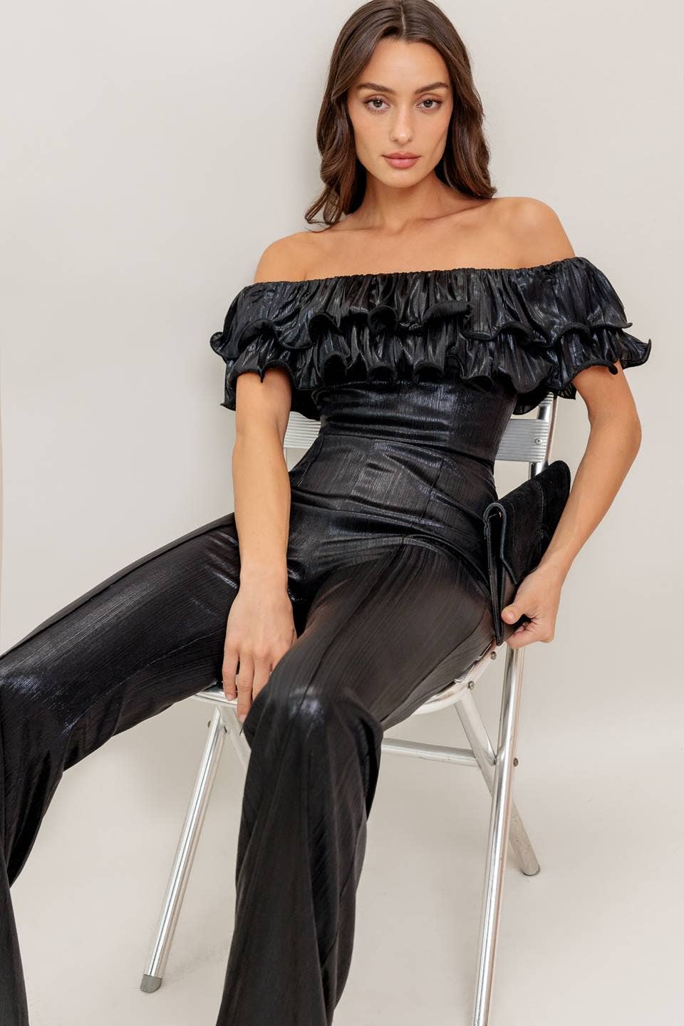 Coated Woven Jumpsuit
