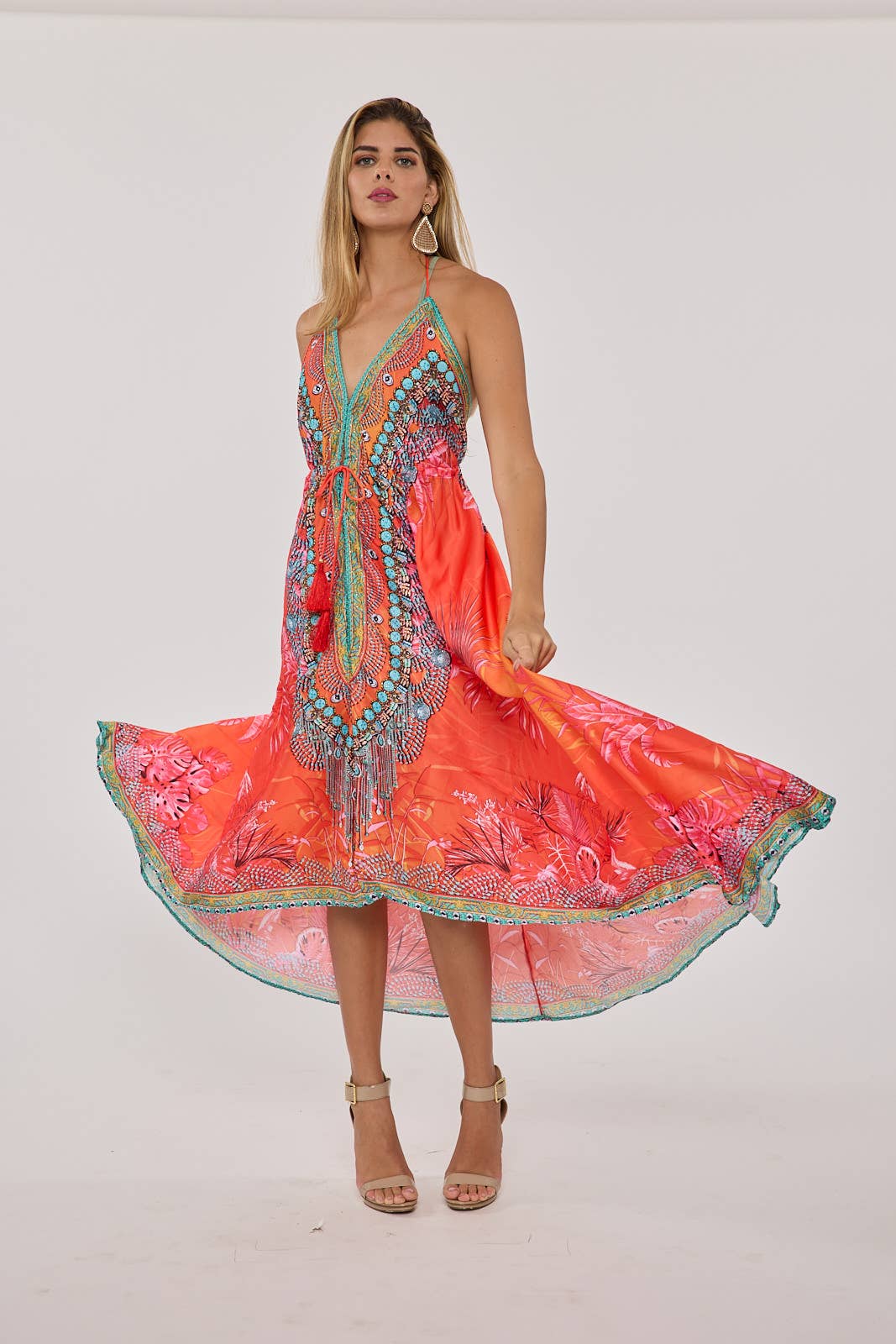 Coral pink Hawaii dress BACK IN STOCK