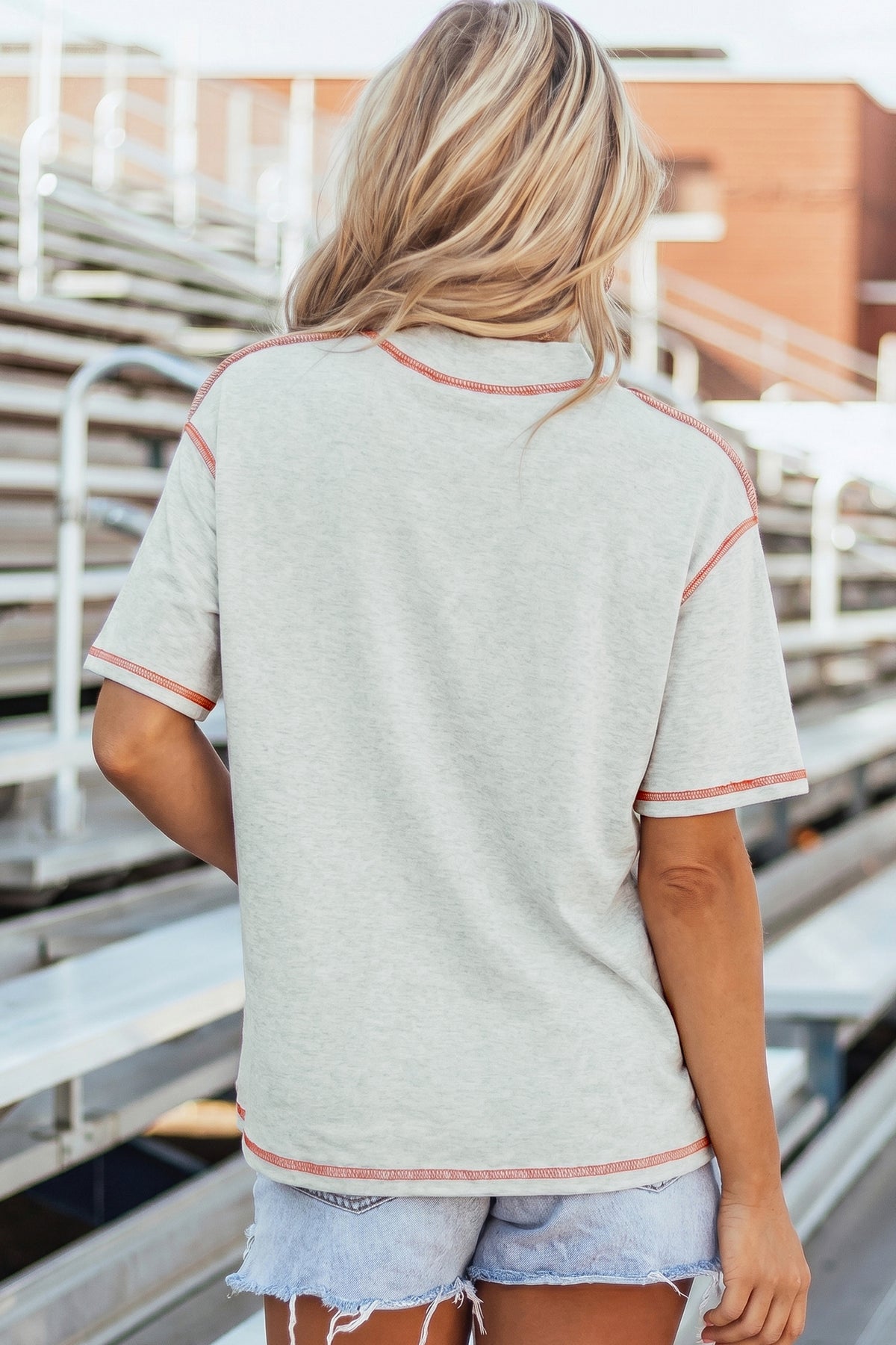 Tillandsia Purple Reversible Contrast-Stitched T-Shirt