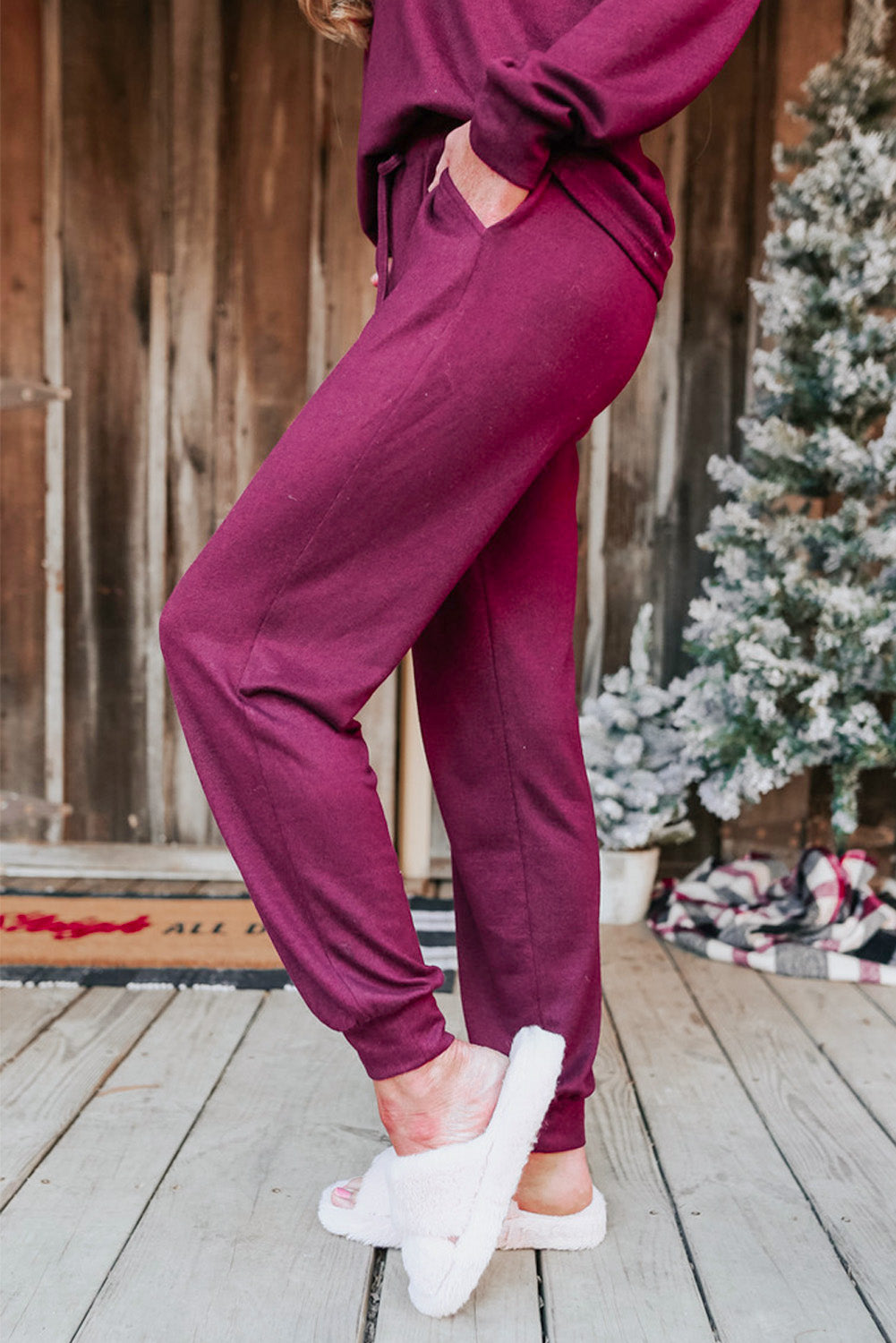 Long Sleeve Pullover & Jogger Pants Loungewear Set