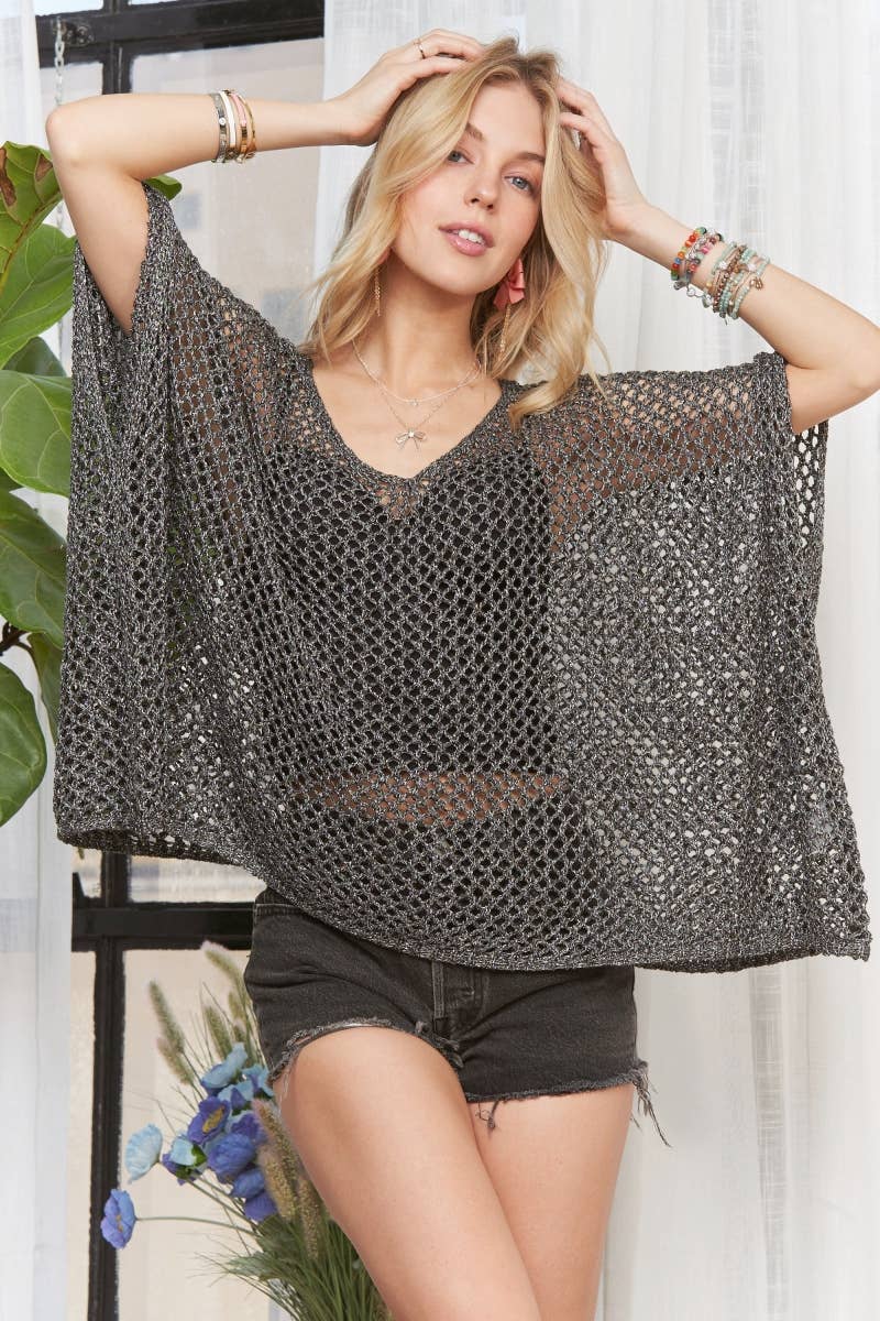 FISHNET PONCHO COVER UP