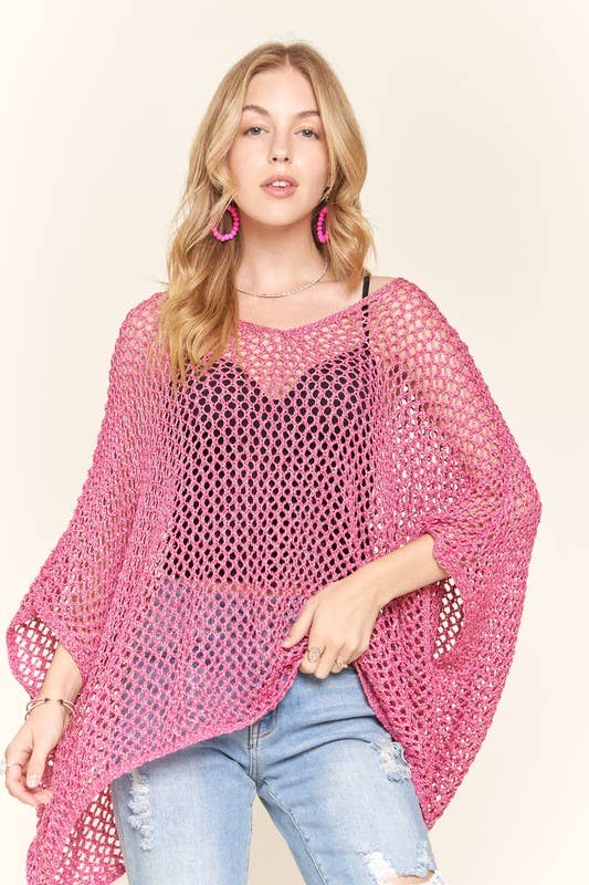 FISHNET PONCHO COVER UP