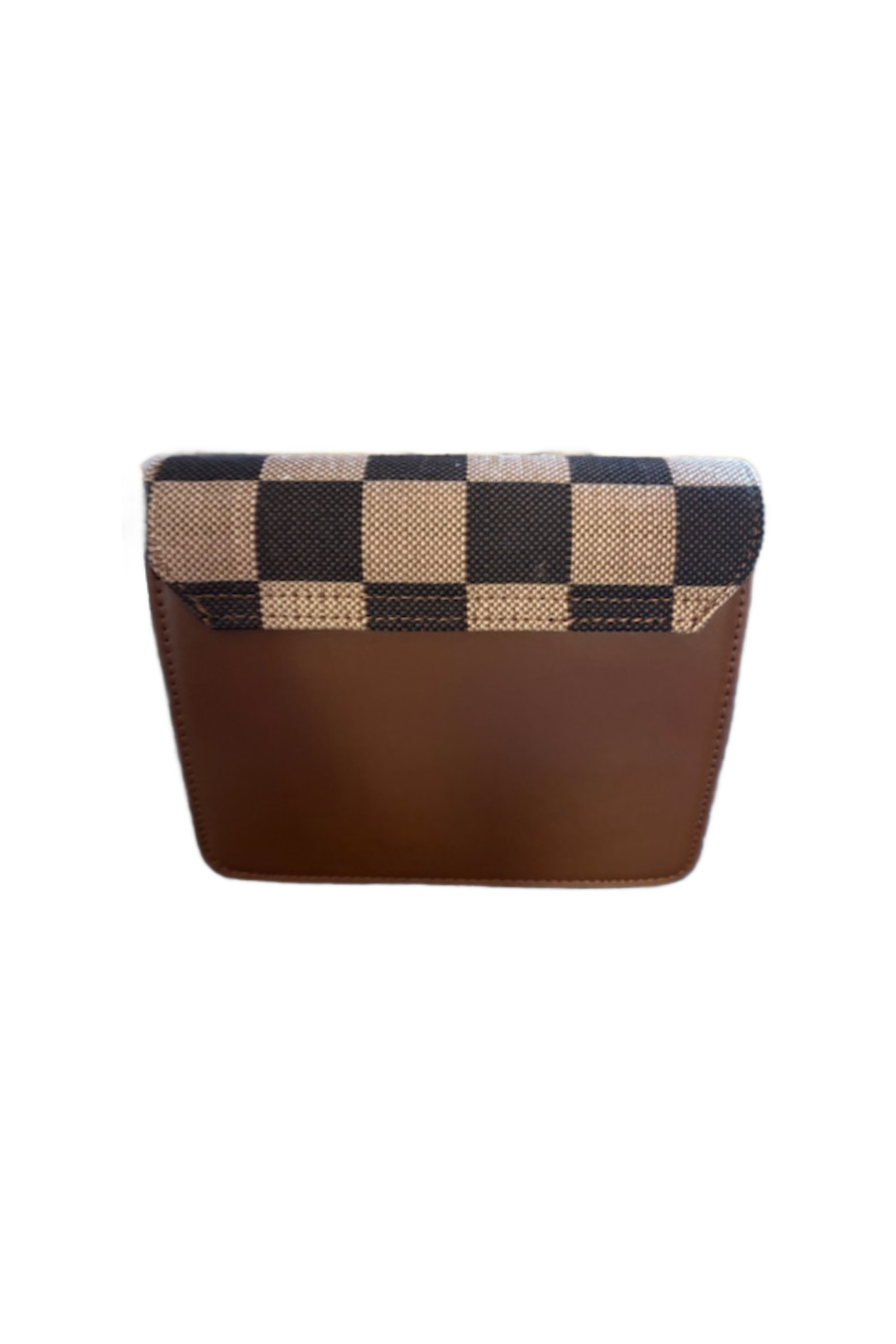 Upcycled Checker Chained Crossbody Bag