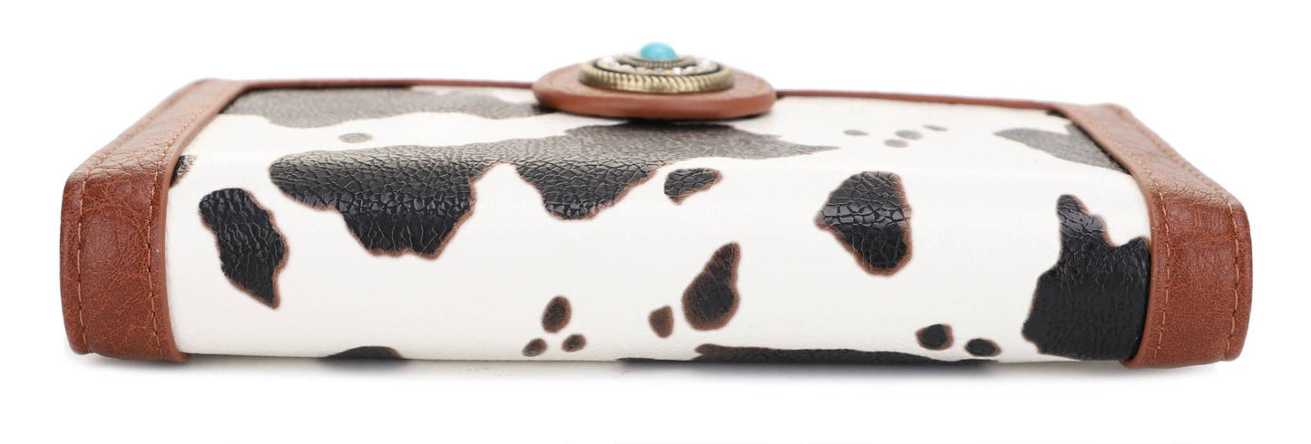 Cow Print Trifold Wallet