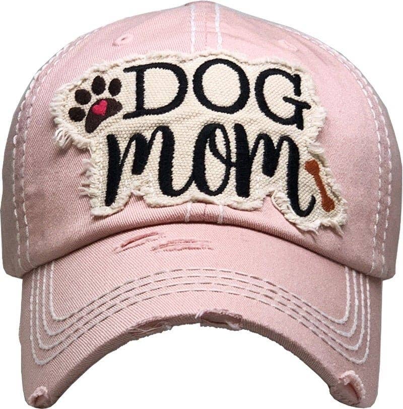 DOG MOM Washed Vintage Premium Cotton Cap