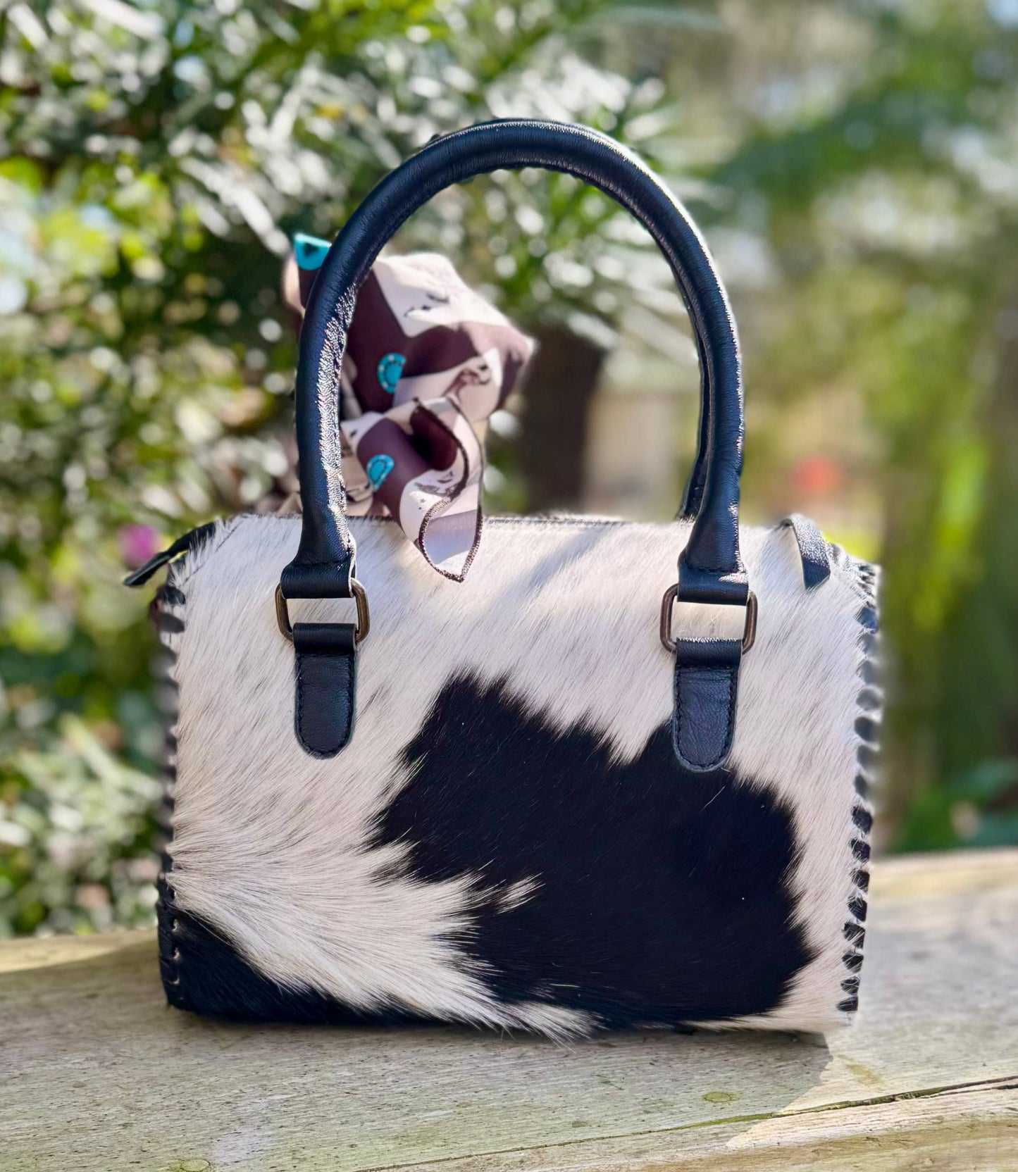 Upcycled LV Cowhide Leather Speedy Bag Western Rodeo NFR