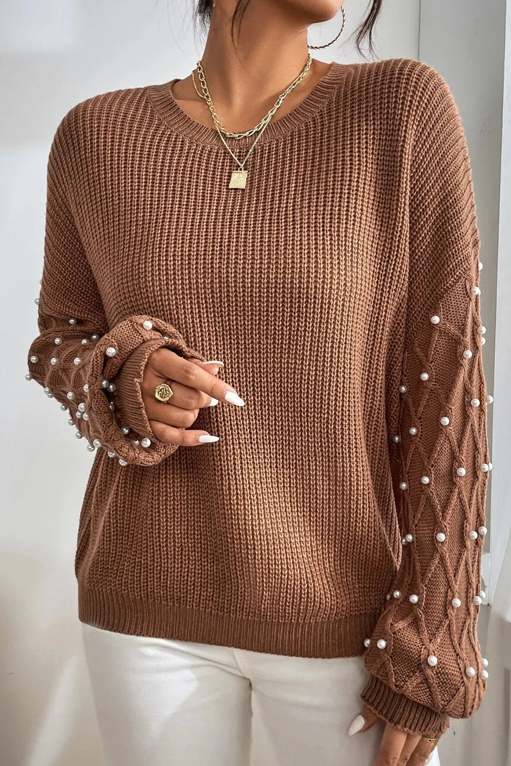 Round Neck Long Sleeve Sweater