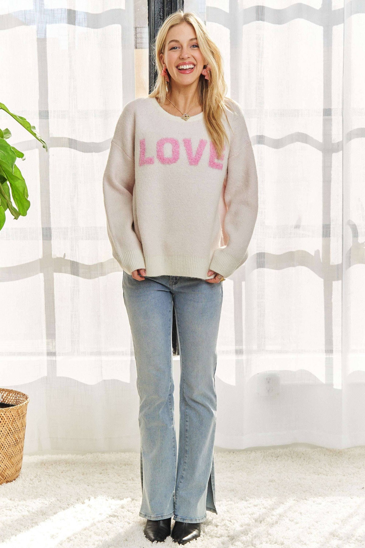 CESW3766-ALPHABET SHAPES LONG SLEEVES SWEATER