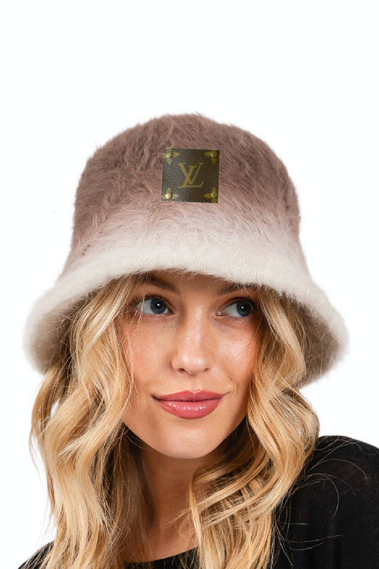 Upcycled Gradient Fuzzy Bucket Hat