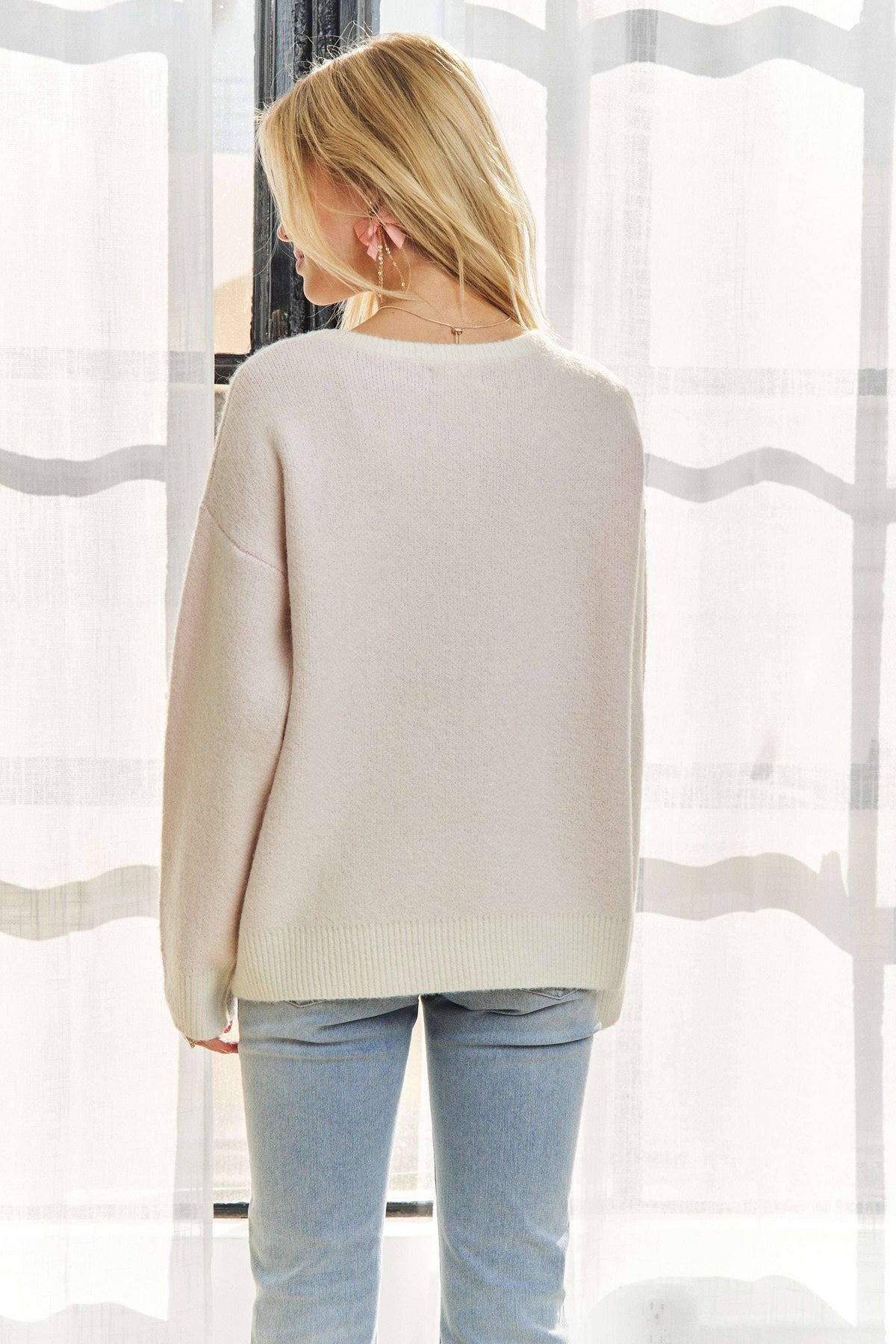 CESW3766-ALPHABET SHAPES LONG SLEEVES SWEATER