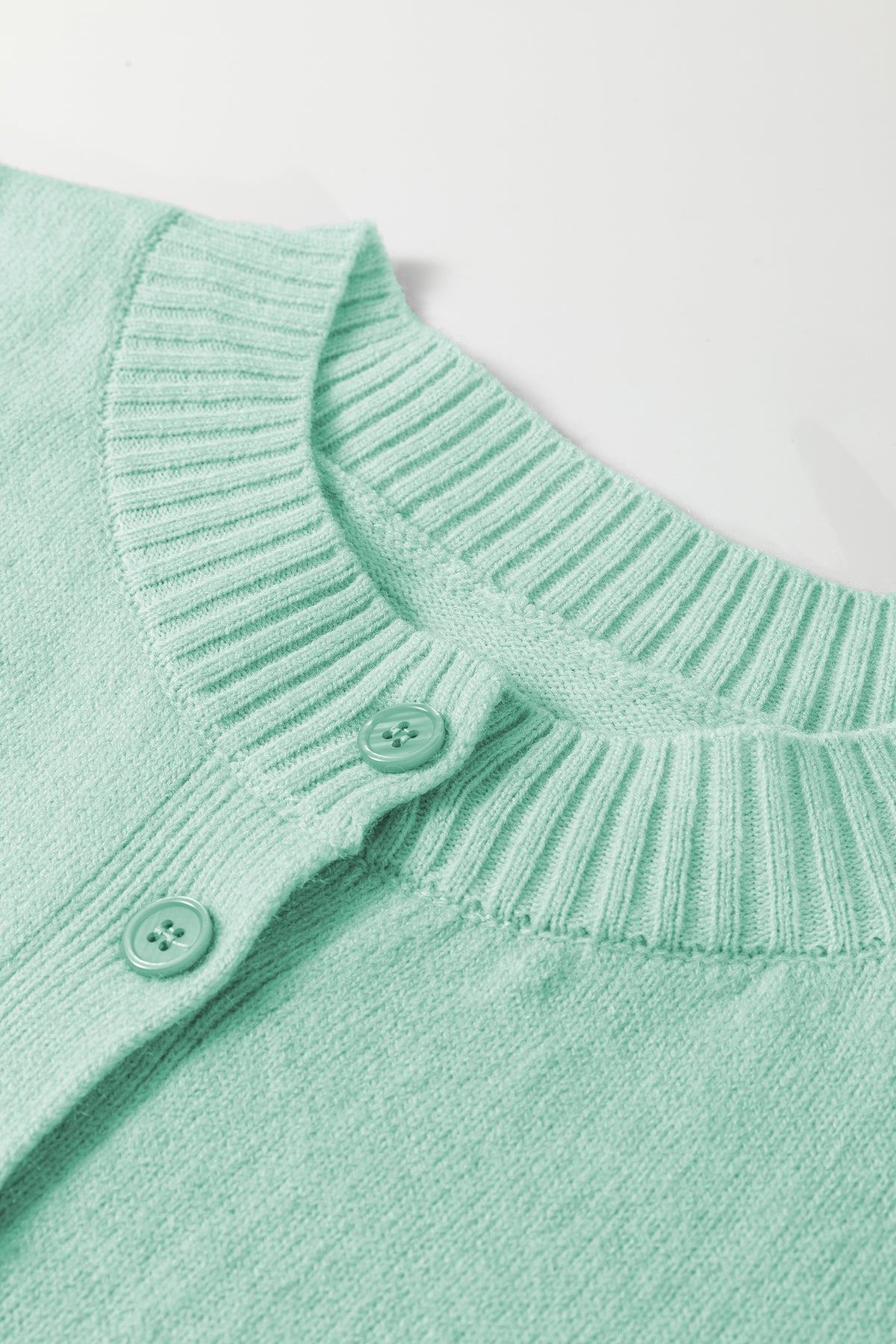 Lavendula 3/4 Sleeve Boxy Knit Button Down Sweater Cardigan