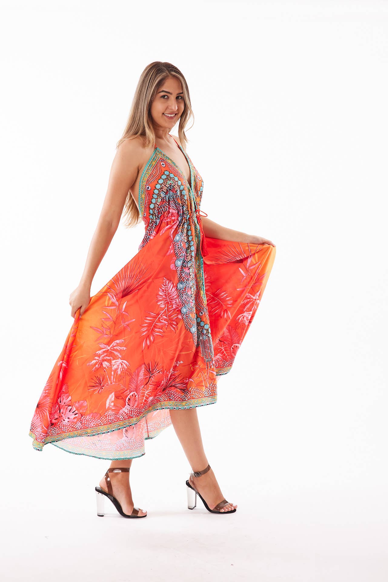 Coral pink Hawaii dress BACK IN STOCK