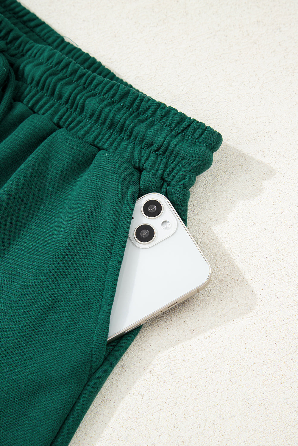 Navy Blue Varsity Striped Sleeve Drop Shoulder Sweatshirt and Shorts Set