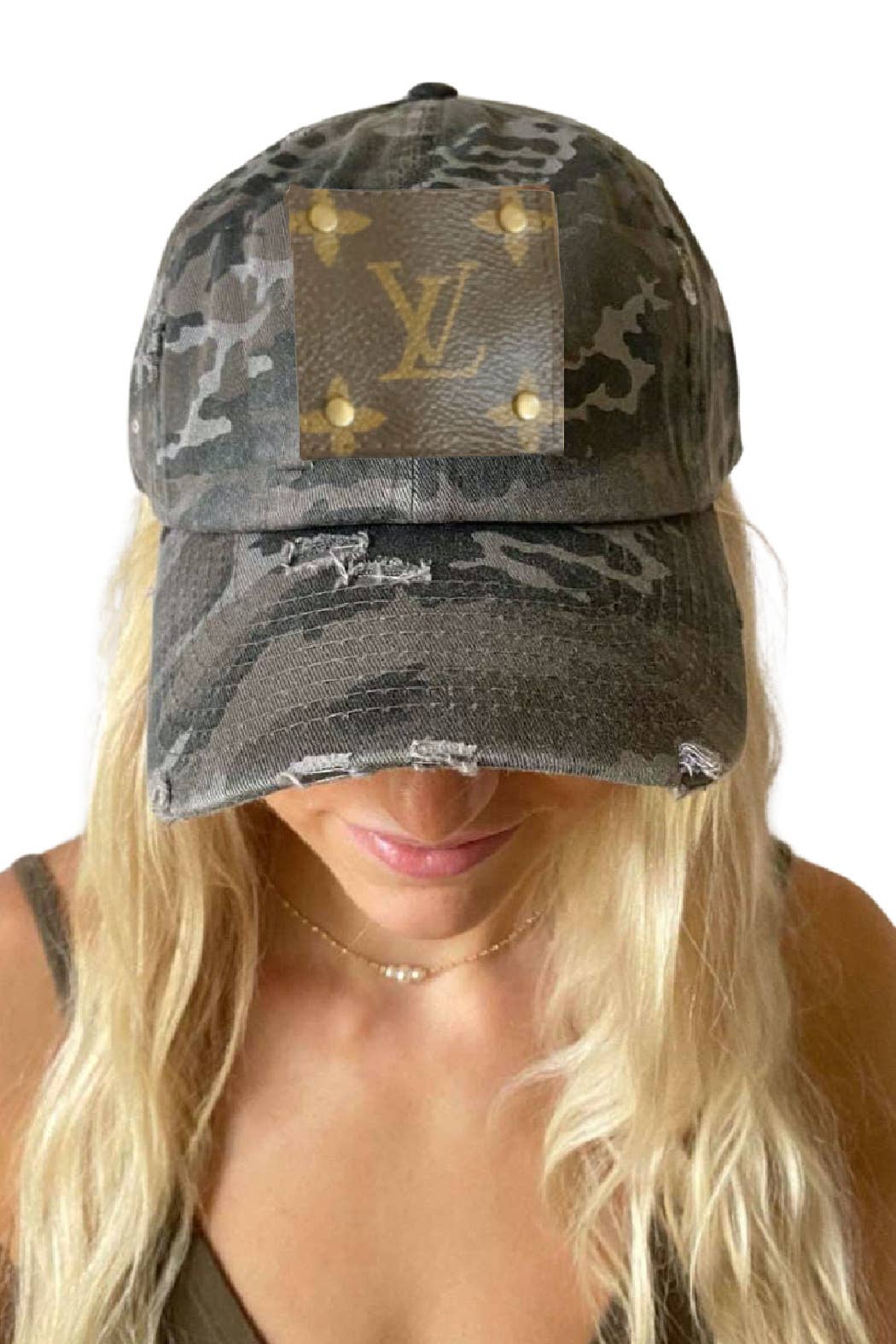 LV Up-Cycled  Camo Cap