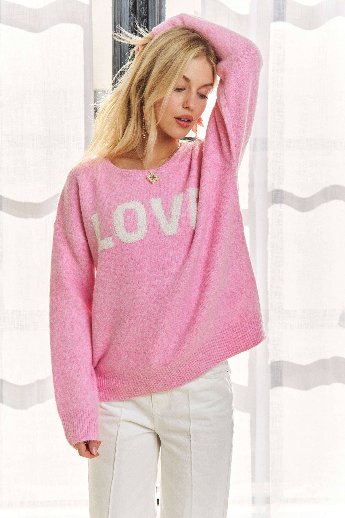 CESW3766-ALPHABET SHAPES LONG SLEEVES SWEATER
