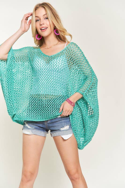 FISHNET PONCHO COVER UP