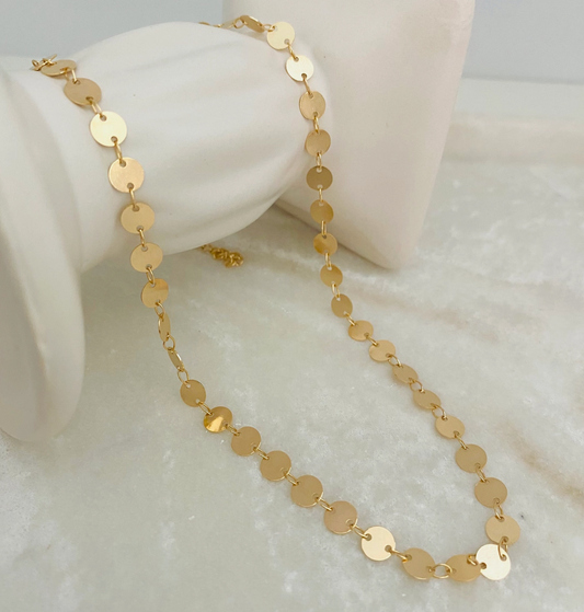 Necklace Gold Filled Disc Necklace